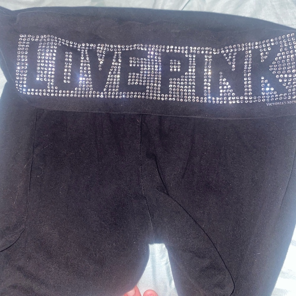 Pink VS sweat Capri yoga pants